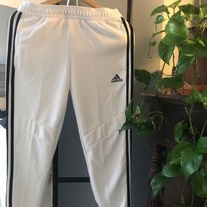White adidas pants